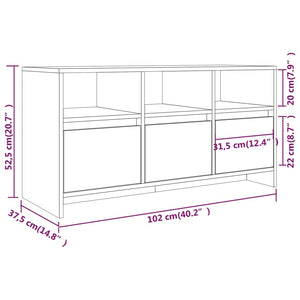 TV-Schrank Weiß Hochglanz, 102 cm