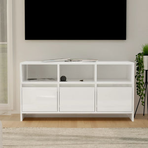 TV-Schrank Weiß Hochglanz, 102 cm