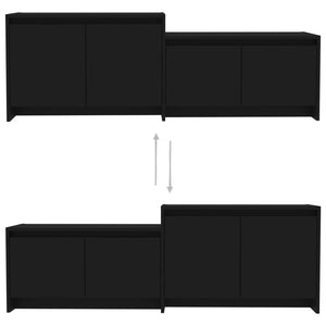 Schwarzer TV-Schrank 146,5 cm
