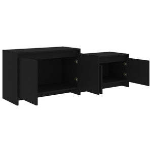 Schwarzer TV-Schrank 146,5 cm