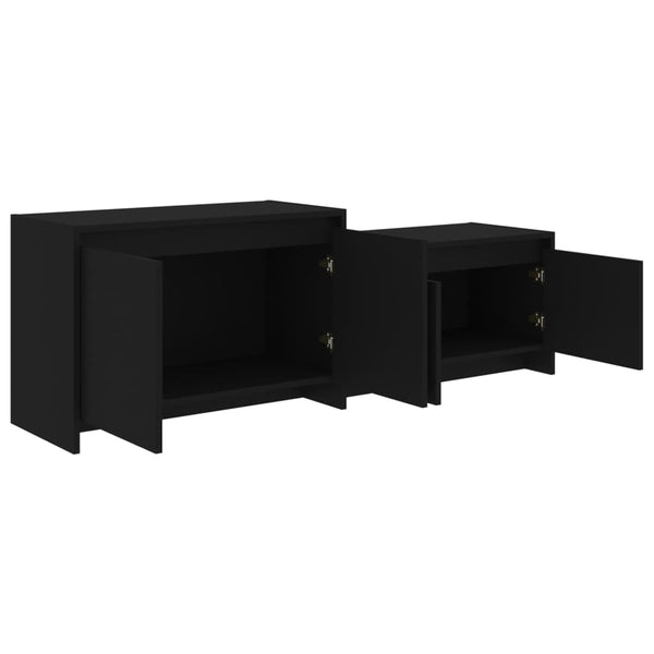 Schwarzer TV-Schrank 146,5 cm