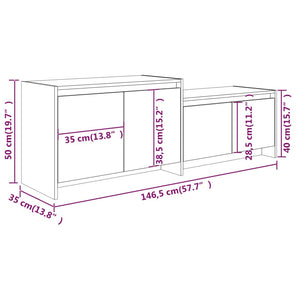 Schwarzer TV-Schrank 146,5 cm