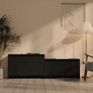 Schwarzer TV-Schrank 146,5 cm