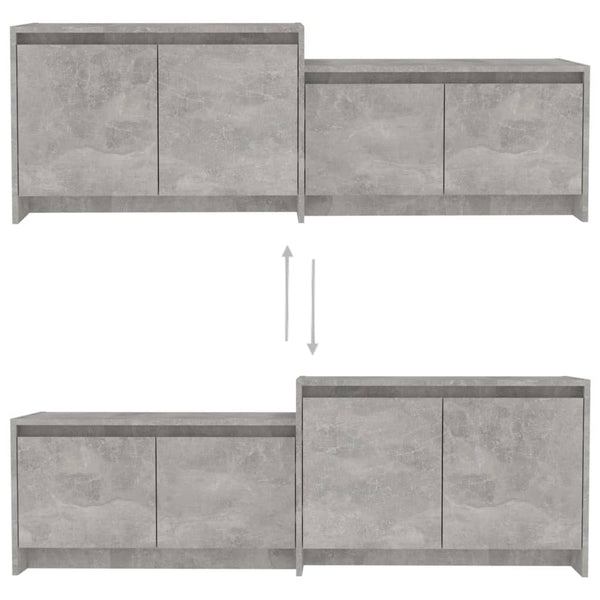 Betongrauer TV-Schrank 146,5 cm