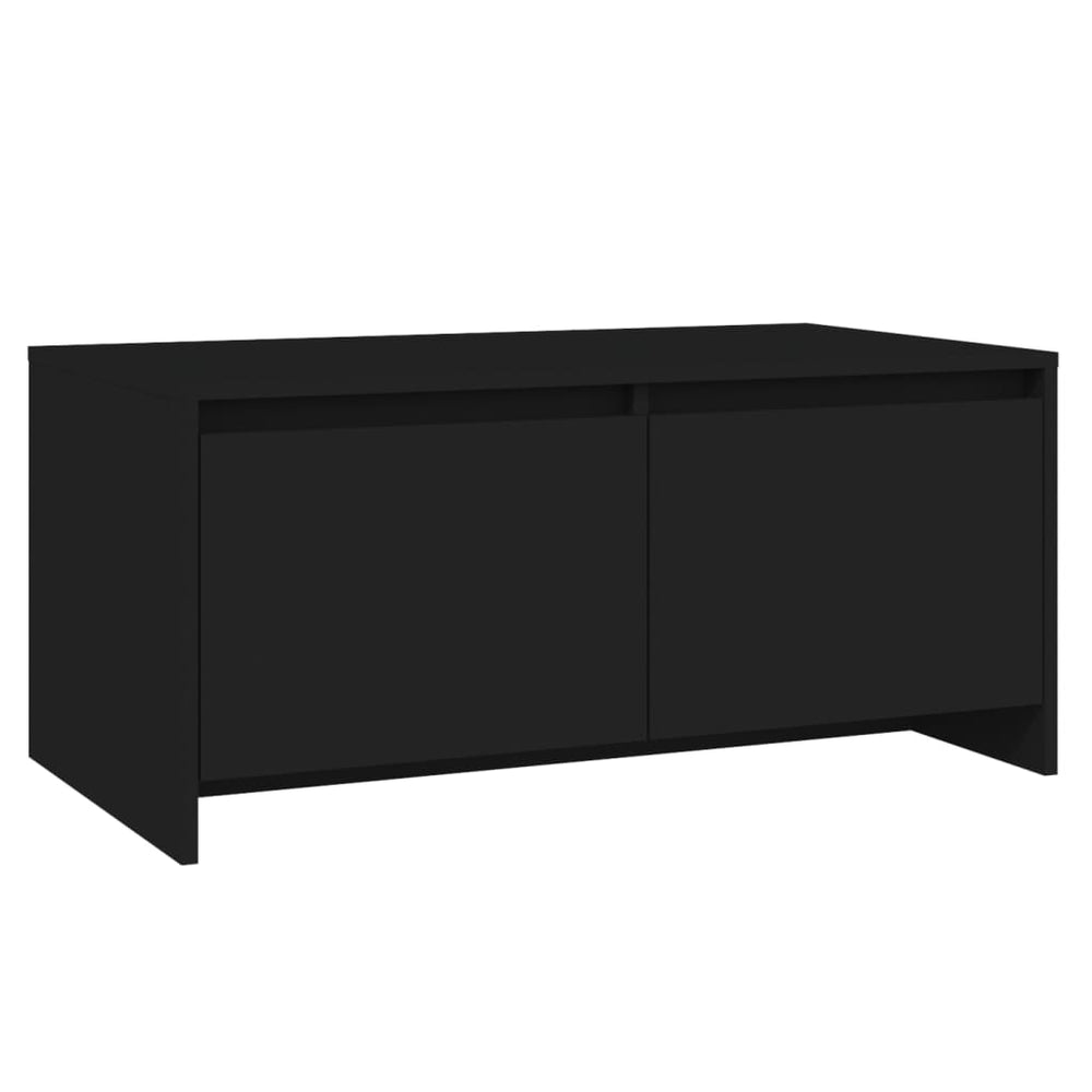 vidaXL Table basse noire 90x50x41,5 cm Bois d'ingénierie