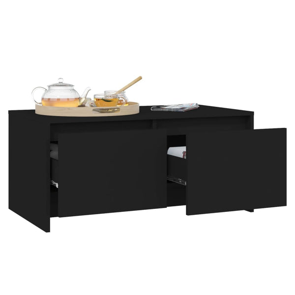 Schwarzer Couchtisch 90x50 cm