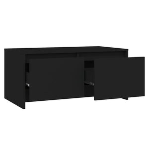 Schwarzer Couchtisch 90x50 cm
