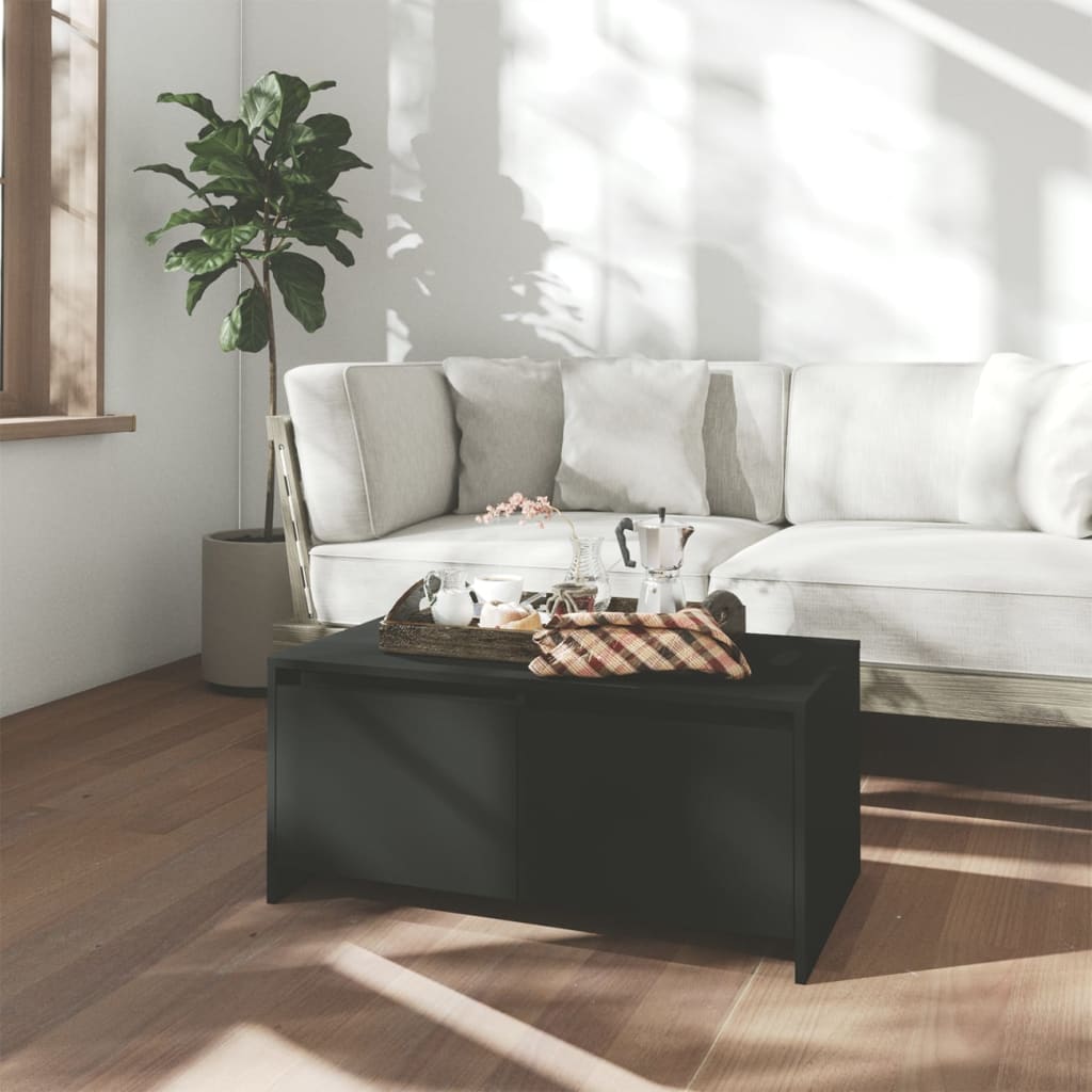 Schwarzer Couchtisch 90x50 cm