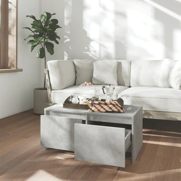 Betongrau Couchtisch 90x50 cm