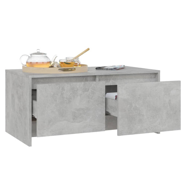Betongrau Couchtisch 90x50 cm