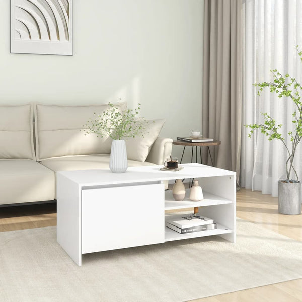 Weißer Couchtisch 102x50 cm