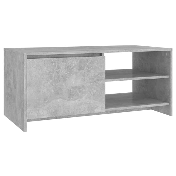 vidaXL Table basse gris béton 102x50x45 cm Aggloméré