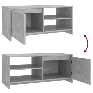 vidaXL Table basse gris béton 102x50x45 cm Aggloméré