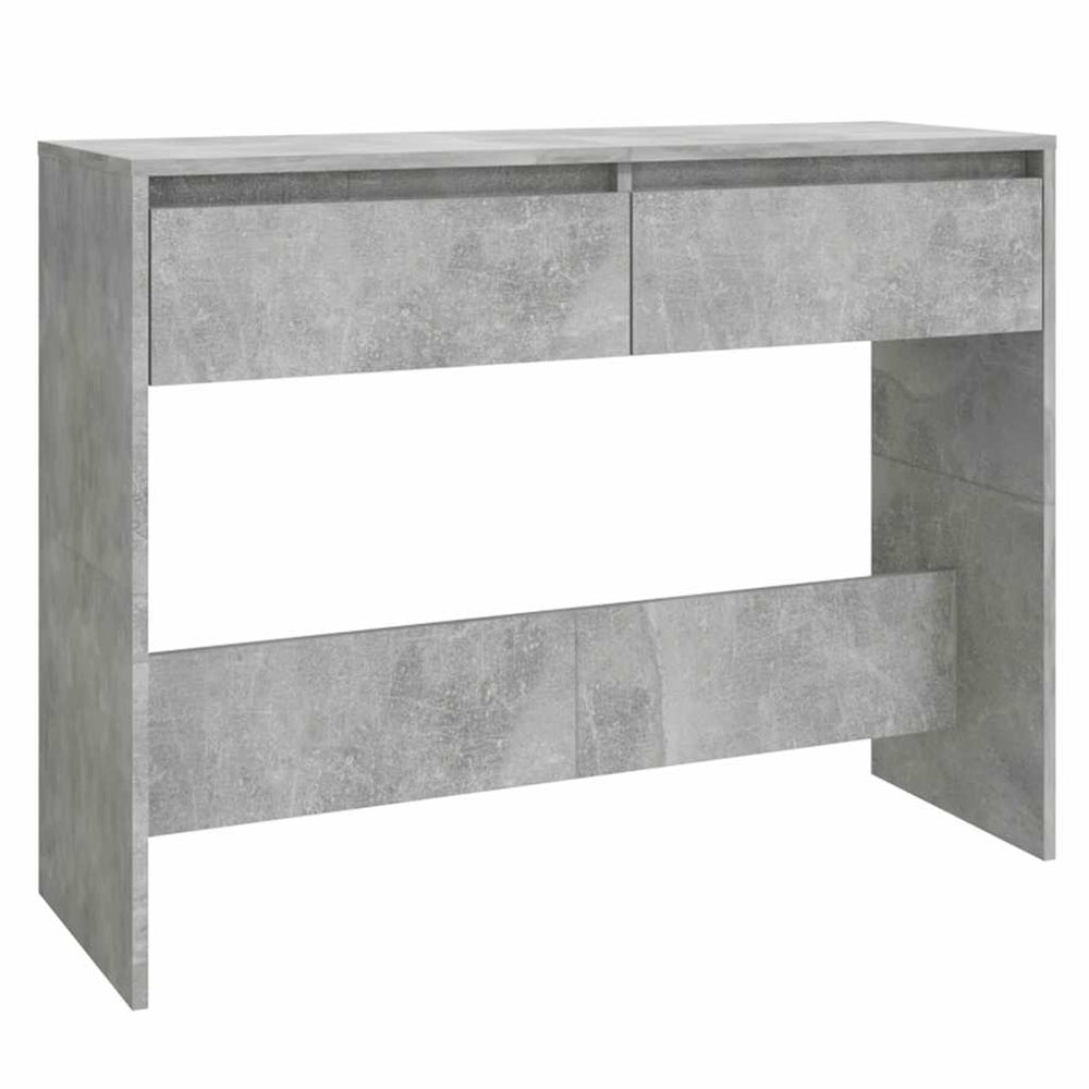 vidaXL Console Gris Béton 100x35x76,5 cm Bois d'ingénierie
