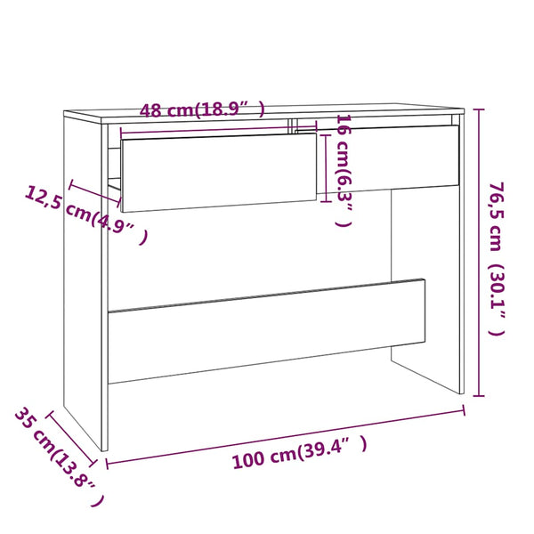 Betongrauer Konsolentisch 100 cm