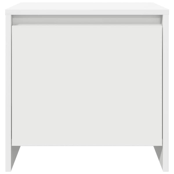 Weißer Nachttisch 45 cm mit Tür