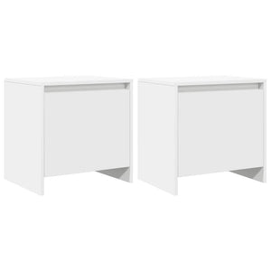 Nachttische 2er Set Weiß Holz