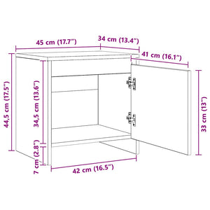 Nachttische 2er Set Schwarz Holz