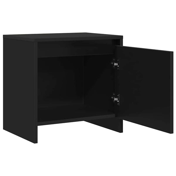 Nachttische 2er Set Schwarz Holz