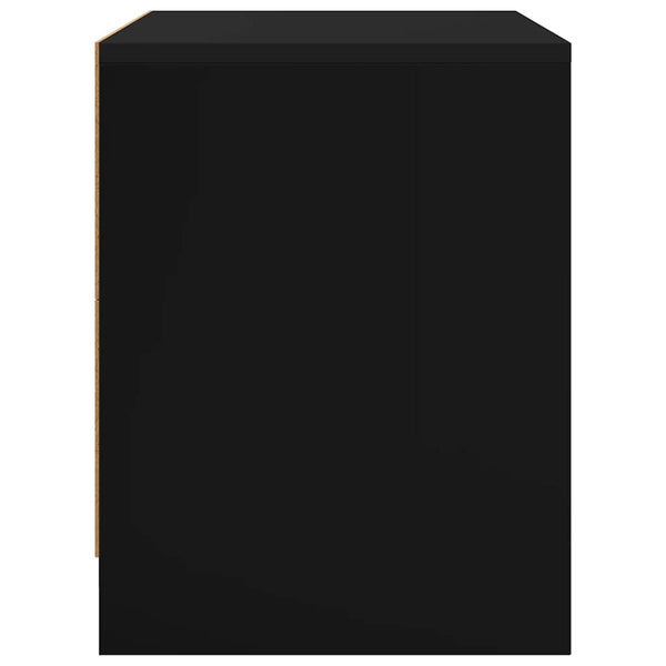 Nachttische 2er Set Schwarz Holz