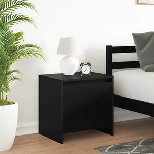 Nachttische 2er Set Schwarz Holz