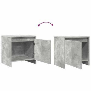 Betongrauer Nachttisch 45 cm