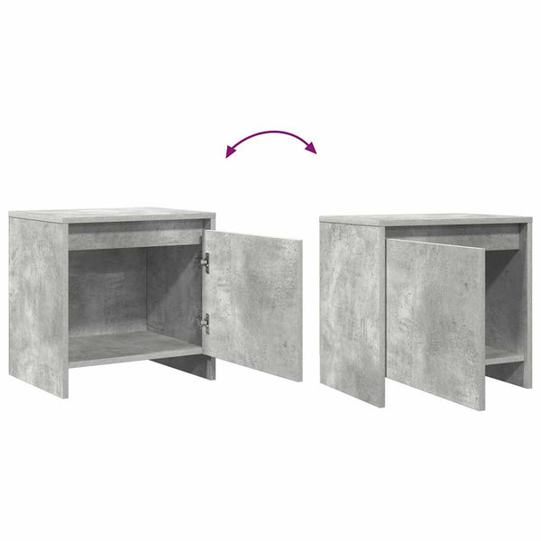 Betongrauer Nachttisch 45 cm