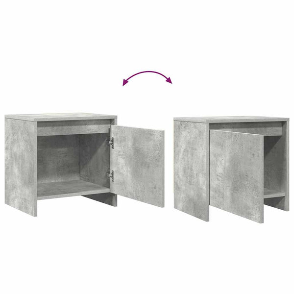 Nachttische 2er Set Betongrau