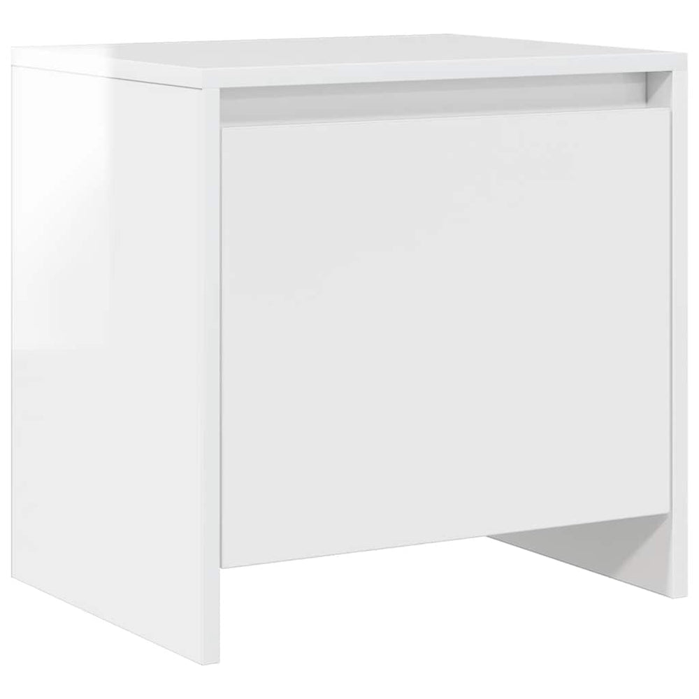 Nachttisch Weiß Hochglanz 45 cm