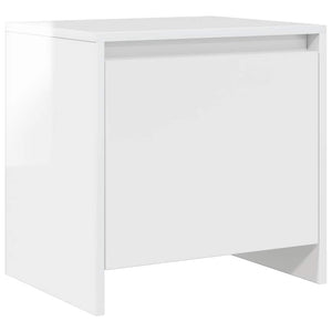 Nachttisch Weiß Hochglanz 45 cm