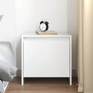 Nachttisch Weiß Hochglanz 45 cm