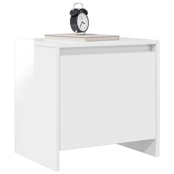 Nachttisch Weiß Hochglanz 45 cm