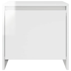 Nachttisch Weiß Hochglanz 45 cm