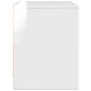 Nachttisch Weiß Hochglanz 45 cm