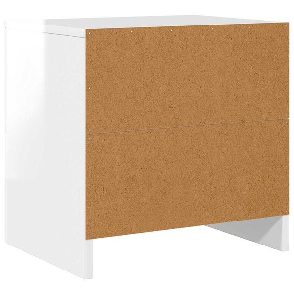 Nachttisch Weiß Hochglanz 45 cm