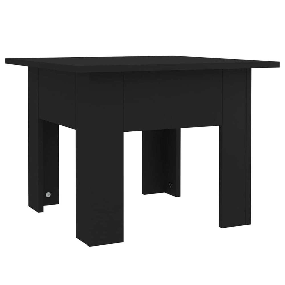 vidaXL Table basse noire 55x55x42 cm en bois d'ingénierie