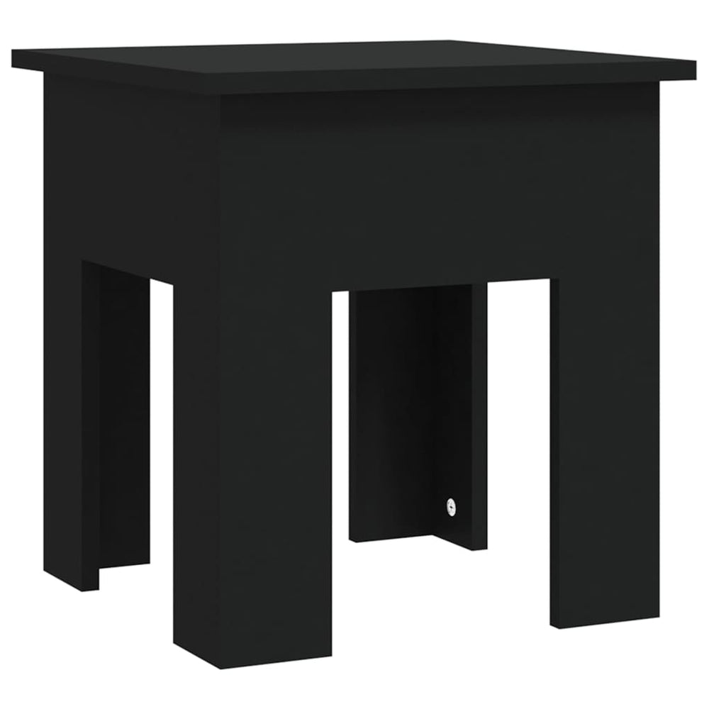 vidaXL Table basse noire 40x40x42 cm, bois d'ingénierie