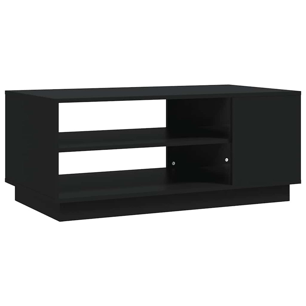 vidaXL Table basse noire 102x55x43 cm en bois d'ingénierie