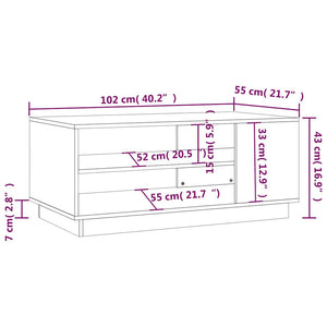Schwarzer Couchtisch 102x55 cm