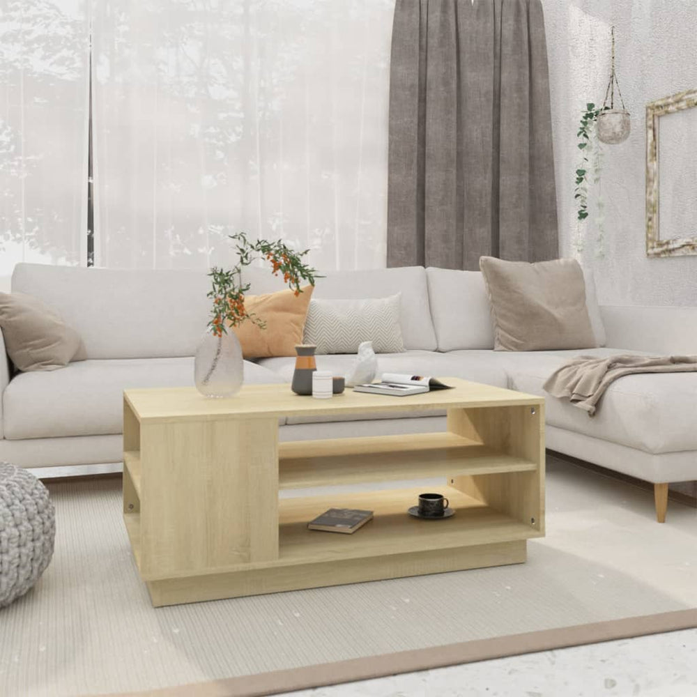 Sonoma Eiche Couchtisch mit Schubladen