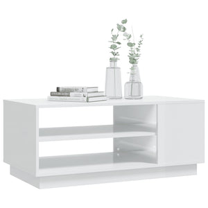 Couchtisch Hochglanz Weiß 102x55 cm