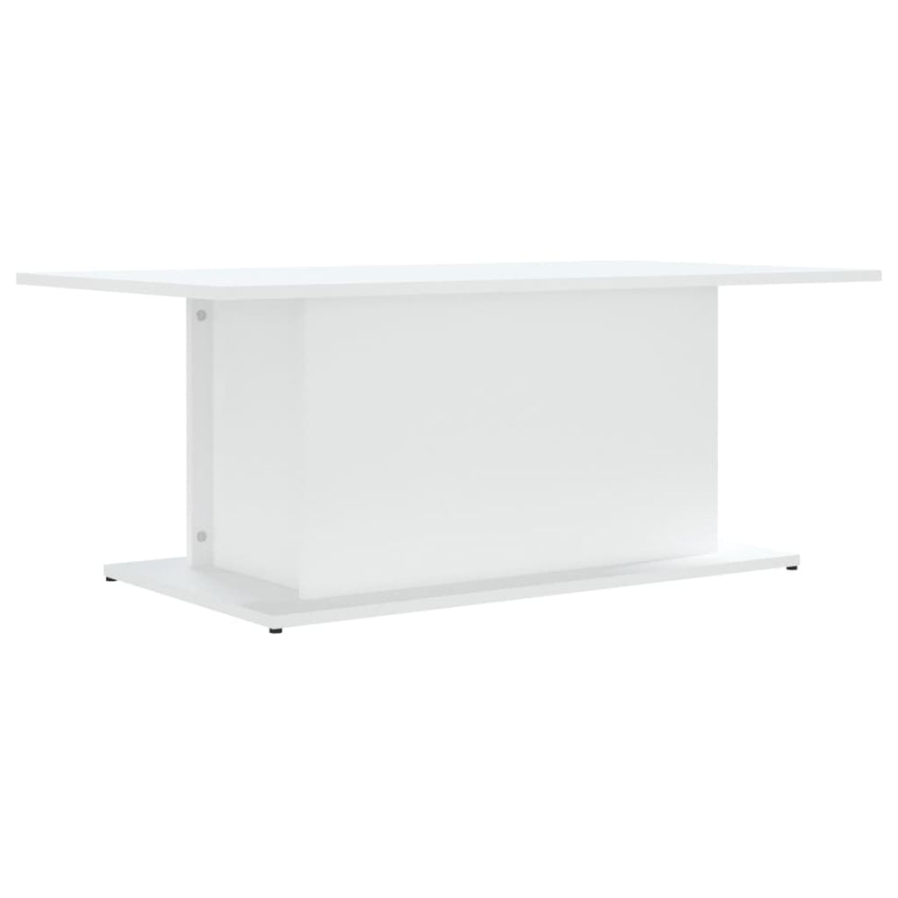 vidaXL Table basse Blanc 102x55,5x40 cm Bois d'ingénierie