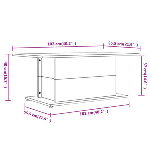 Weißer Couchtisch 102 cm