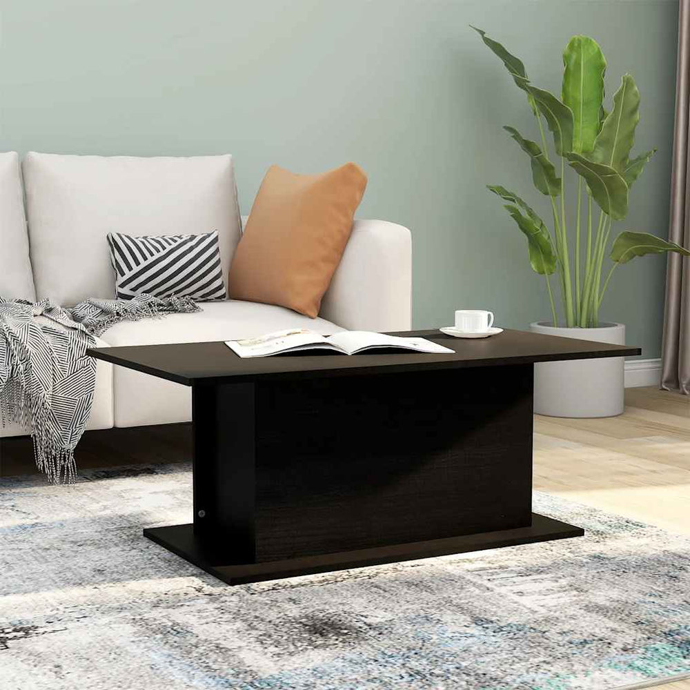 vidaXL Table basse noir 102x55,5x40 cm Aggloméré