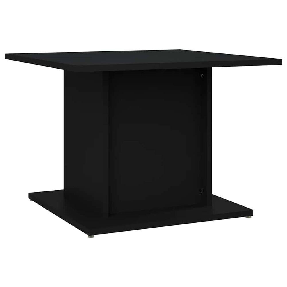 vidaXL Table basse noire 55,5x55,5x40 cm en bois d'ingénierie