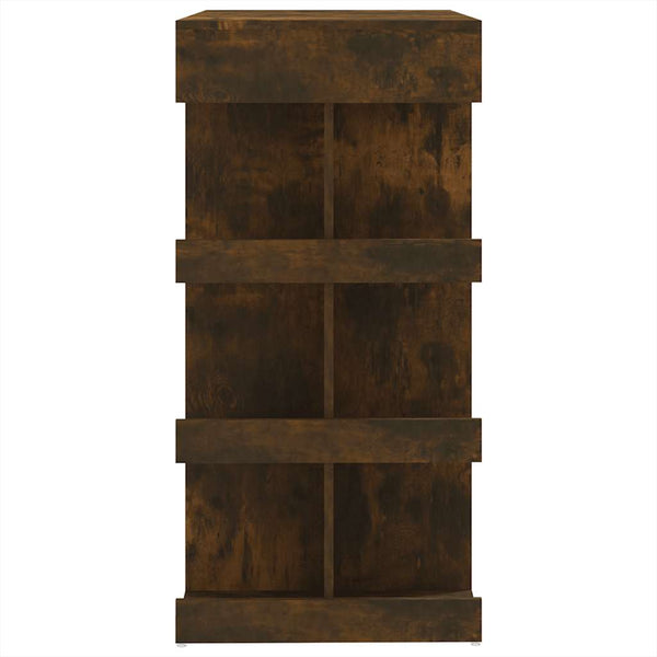 Bartisch mit Regal Räuchereiche 100x50 cm