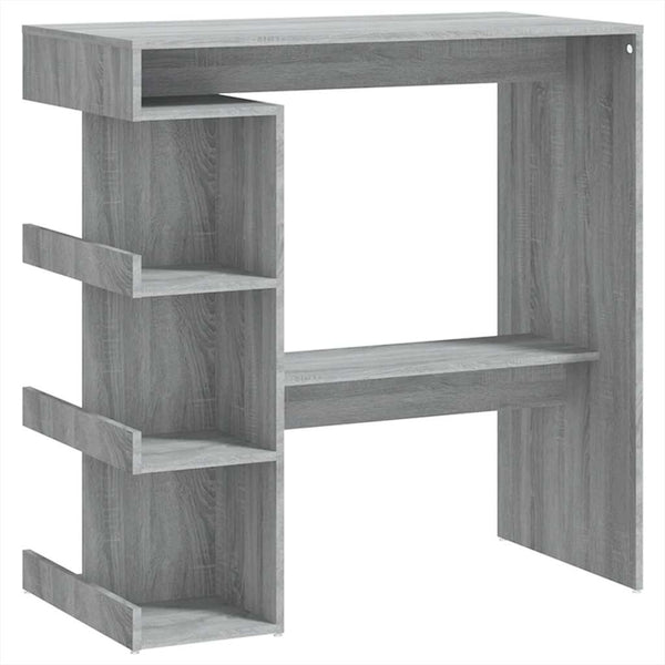 Bartisch mit Regal Grau Sonoma 100x50 cm