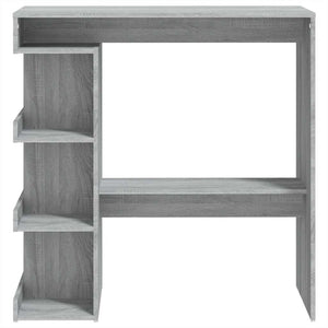 Bartisch mit Regal Grau Sonoma 100x50 cm