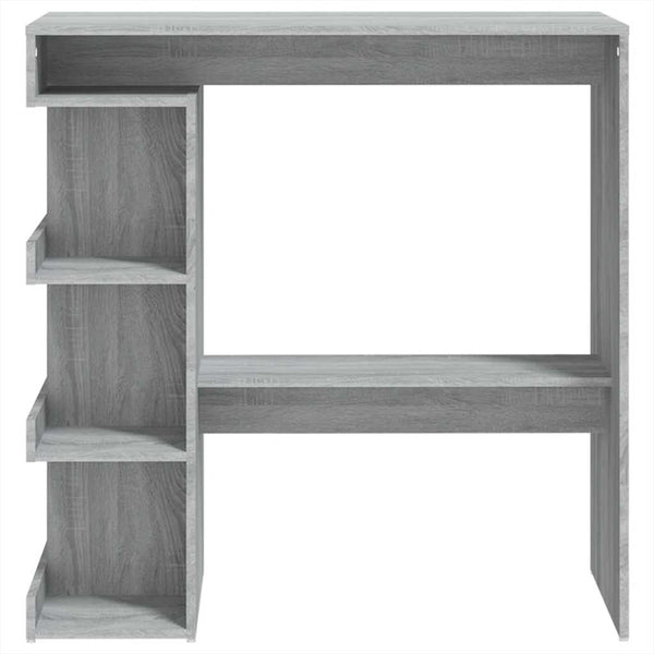 Bartisch mit Regal Grau Sonoma 100x50 cm