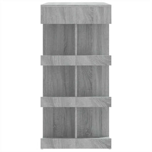 Bartisch mit Regal Grau Sonoma 100x50 cm